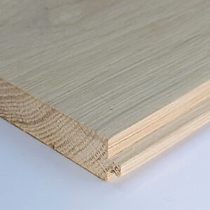 Solid wood floor end profile